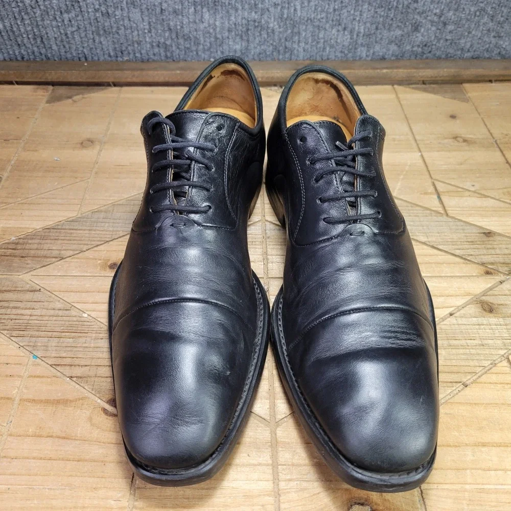 MAGNANNI Federico Black Leather CapToe Oxford Dress Shoes‎ Men's Size 9D Spain
